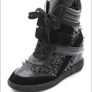 Monika Chiang Artemy black spiked sneakers